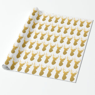 Goldrotwild-Silhouette-moderner Feiertag Geschenkpapier