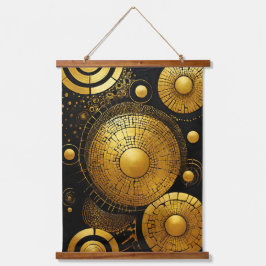 GoldRush 1 Wandteppich Mit Holzrahmen