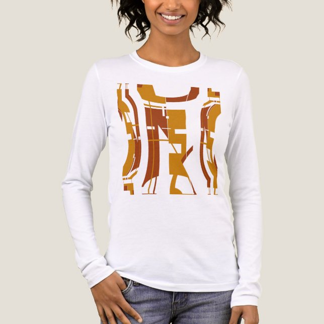 Goldrust Südwestlich inspiriert Tribal Art Abstrak Tri-Blend Shirt (Vorderseite)