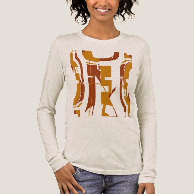 Goldrust Südwestlich inspiriert Tribal Art Abstrak Tri-Blend Shirt (Vorderseite)