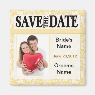 Goldruten-Save the Date Foto-Magnet Magnet