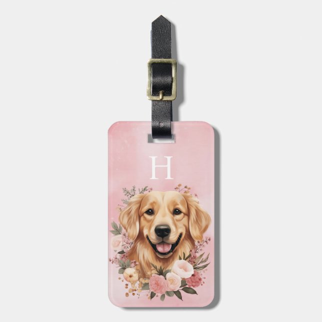 Golds Retriever Gepäckanhänger (Vorderseite vertikal)