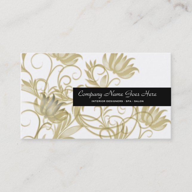 Goldsalon-Wellness-Centerschwarzes Visitenkarte (Vorderseite)