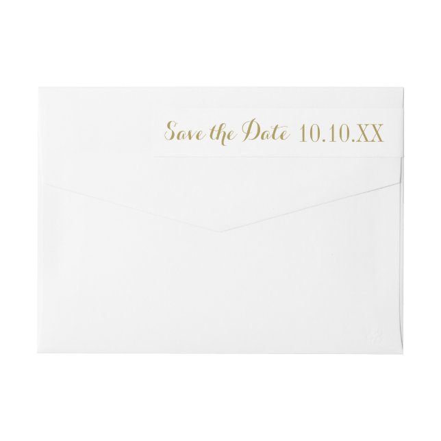 GoldSave the Date Rücksendeadresse (Rückseite)