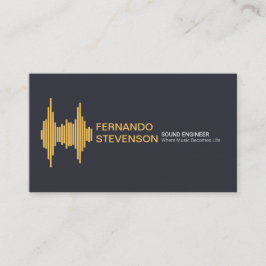 Goldschallwelle-stilvolle Namenseinstellung Visitenkarte