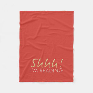 Goldschein Shhh! Ich lese Fleece-Decke Fleecedecke
