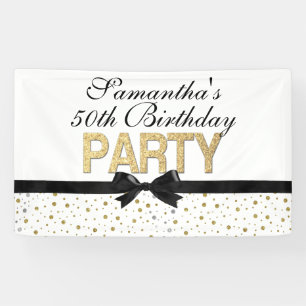 Goldscheinconfetti-50. Geburtstags-Party Banner
