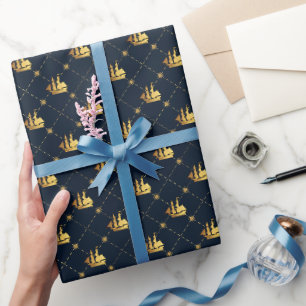 Goldschiff Geschenkpapier