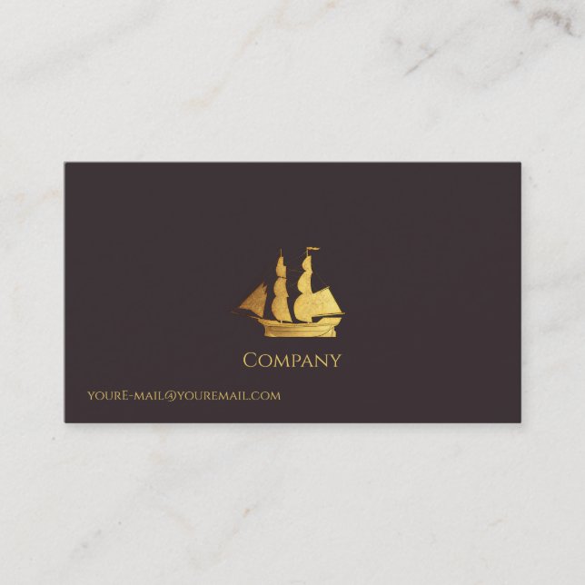 Goldschiff Visitenkarte (Vorderseite)