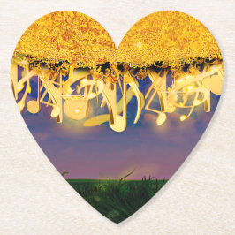 Goldschimmernde Notizen Untersetzer