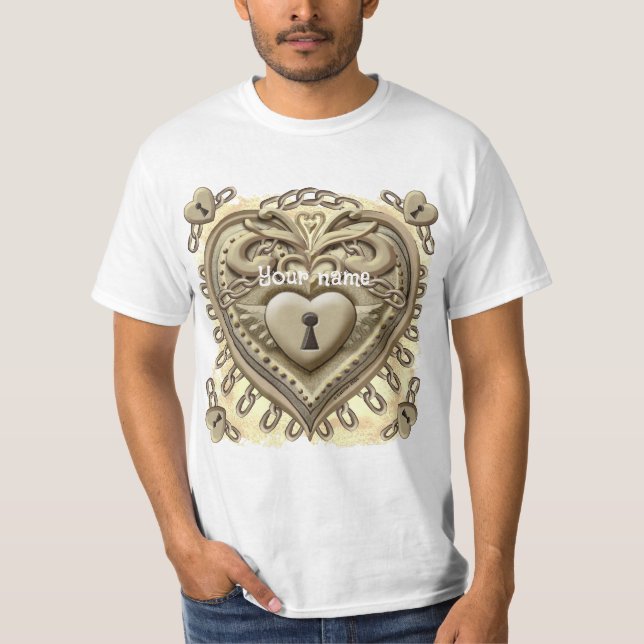 Goldschloss Herz  T-Shirt (Vorderseite)