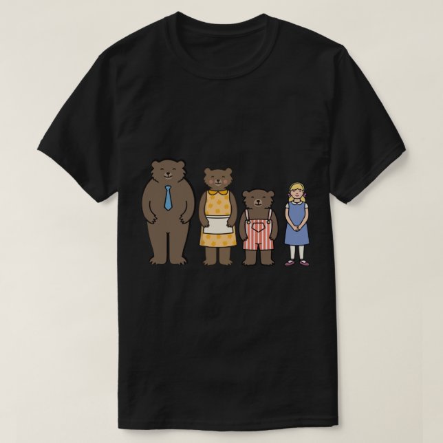 Goldschlösser und die drei Bären T-Shirt (Design vorne)