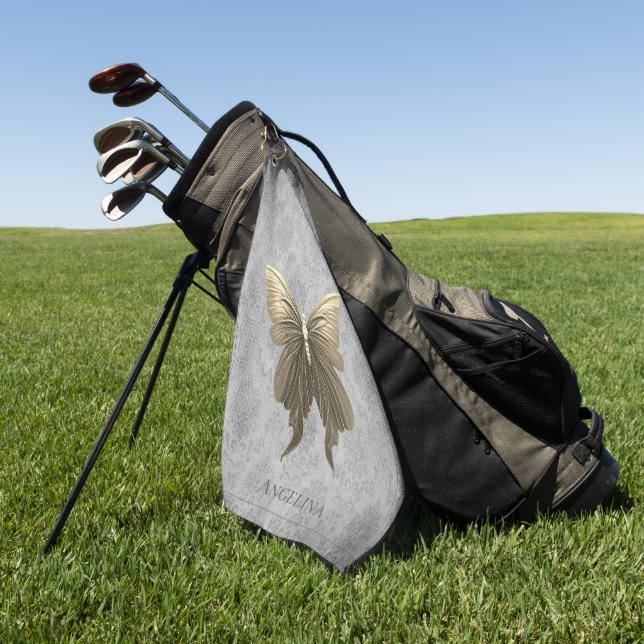 Goldschmetterling Golfhandtuch (Gras)