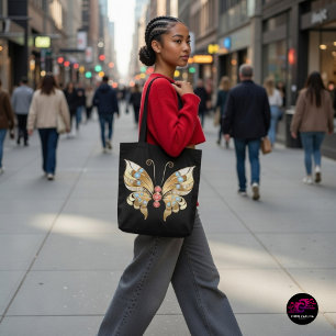 Goldschmetterling mit Edelsteinen