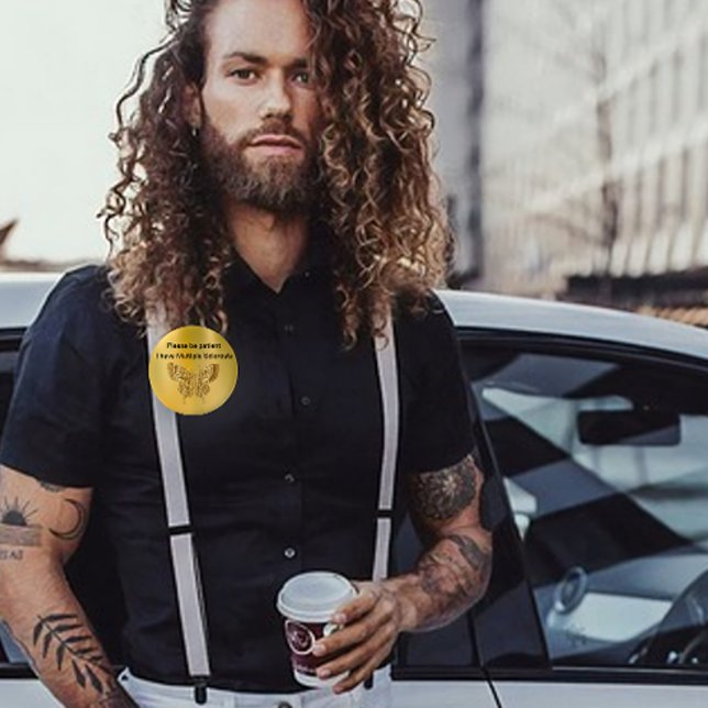 Goldschmetterling-Multipler Sklerose Button (Von Creator hochgeladen)