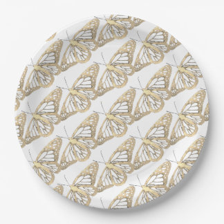 Goldschmetterlinge Pappteller