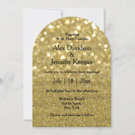 Goldschmiede mit elegantem Drehbuch - Glitzern Einladung