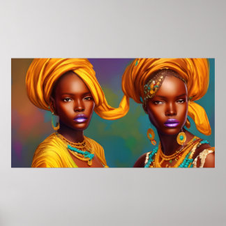 Goldschmuck der afrikanischen Prinzessinnen Poster