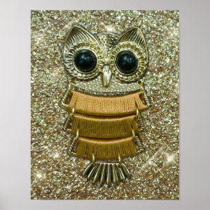 Goldschmuck-Eule Poster
