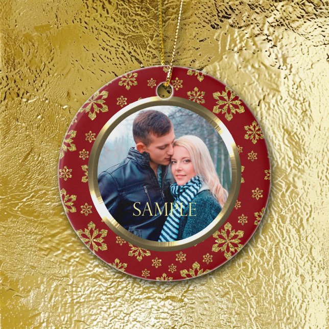 Goldschneeflocke für Red Holiday Keramik Ornament (Von Creator hochgeladen)