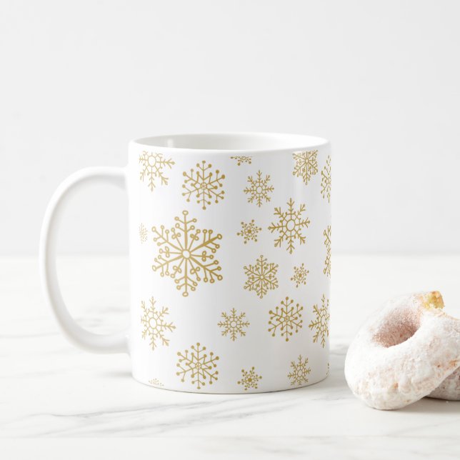 Goldschneeflocke Kaffeetasse (Mit Donut)
