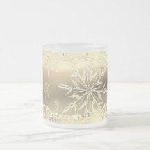 Goldschneeflocke mattierte Tasse