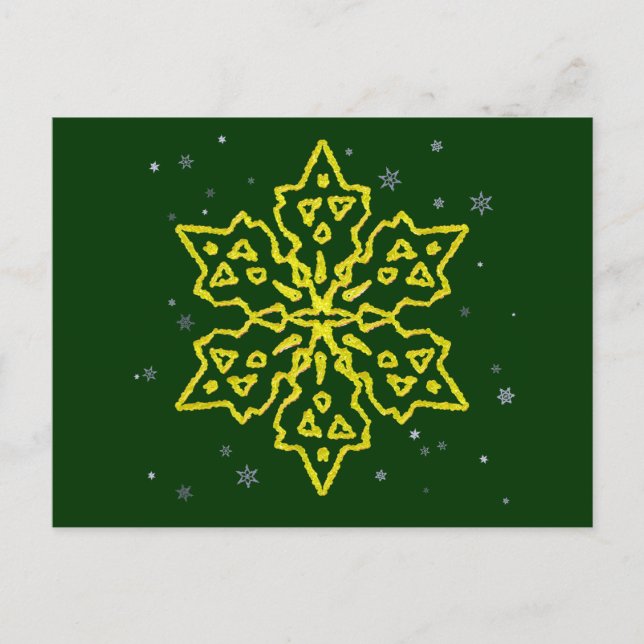 Goldschneeflocke Postkarte (Vorderseite)