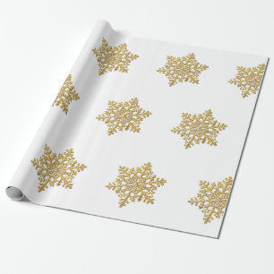 Goldschneeflocke-Verpackungspapier goldener Schnee Geschenkpapier