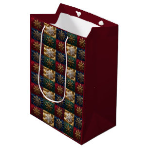 Goldschneeflocken auf dem Bild von Velvet Mittlere Geschenktüte