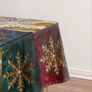 Goldschneeflocken auf dem Bild von Velvet Tischdecke