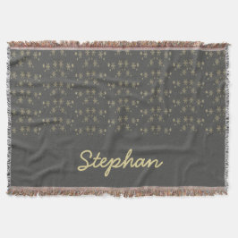 Goldschneeflocken auf grau decke