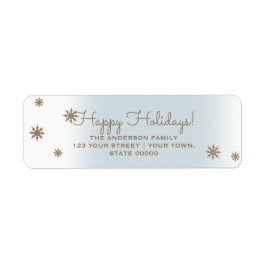 Goldschneeflocken. Rücksendeadressen-Aufkleber