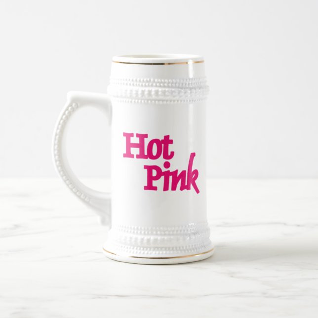 Goldschneider aus Hot Pink White Stein Bierglas (Links)