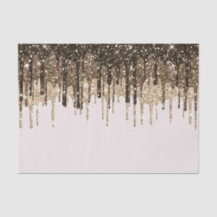 Goldschokolade Eiscreme Glitzer Tropfen Geburtstag Seidenpapier