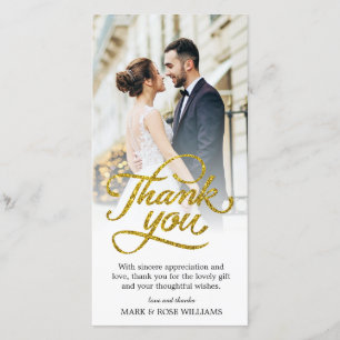 Goldschrift Hochzeitskarte Dankeskarte