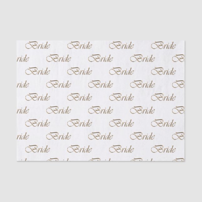 Goldschrift-Kalligrafie-Muster elegant chic Seidenpapier (Vorderseite)