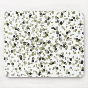 Goldschwarze Confetti-Punkte Mousepad
