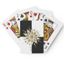 Goldschwarze u. weiße Kreis-Mandala