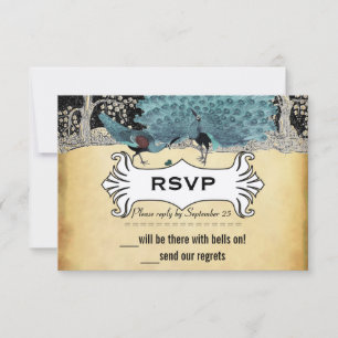 Goldschwarzer Aqua-Vintager Pfauenwald