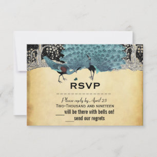 Goldschwarzer Aqua-Vintager Pfauenwald