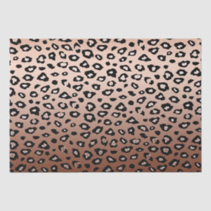 Goldschwarzer Leopard-Bronzedruck Ombre Seidenpapier