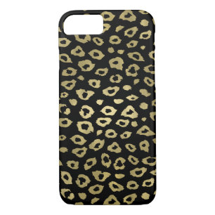 Goldschwarzer Ombre Leopard-Druck iPhone 8/7 Hülle