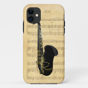Goldschwarzer Saxophon-Noten iPhone 5 Kasten Case-Mate iPhone Hülle