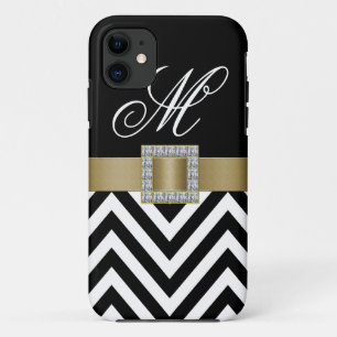 GOLDschwarzer ZICKZACK MONOGRAMM iPhone 5 Kasten Case-Mate iPhone Hülle