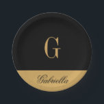 Goldschwarzes Pappteller<br><div class="desc">Goldschwarzes</div>