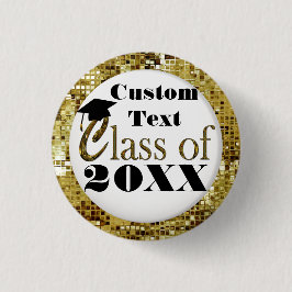 Goldsequins-Klasse des Knopfes des Abschluss-20XX Button