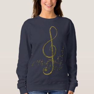 GoldShimmery Musik Sweatshirt