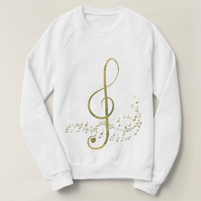 GoldShimmery Musik Sweatshirt (Design vorne)