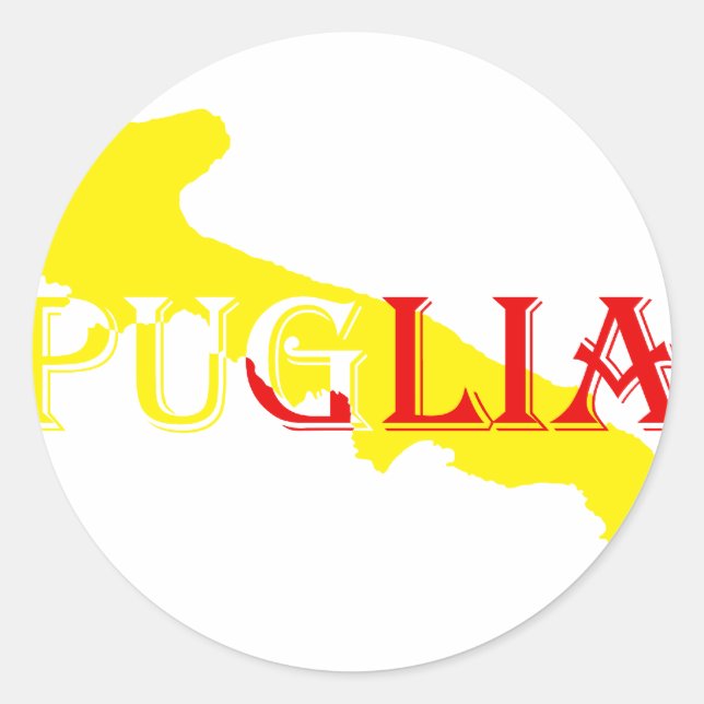 Goldshirt-Puglia-.png Runder Aufkleber (Vorderseite)