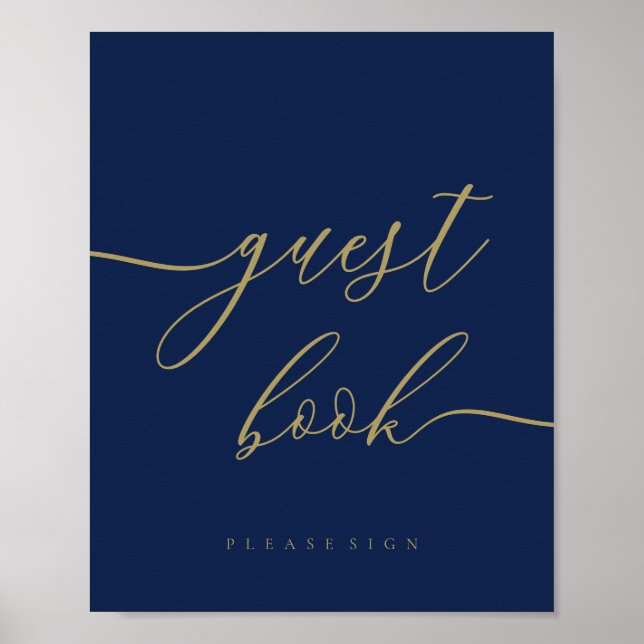 Goldsignatur der Marine Poster (Vorne)